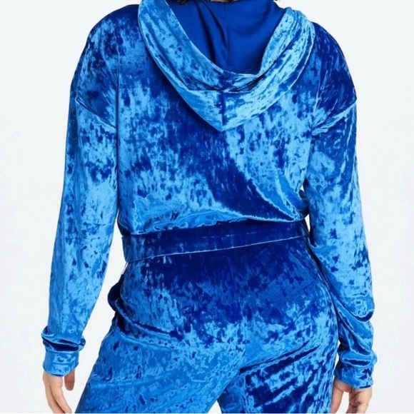 FABLETICS Crushed Velour Zip Up Hoodie Size M - Picture 3 of 13